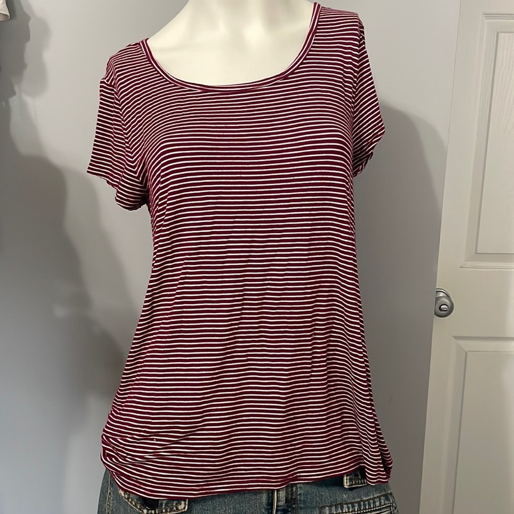 So perfectly soft Tee shirt. Striped, size Large. Bundle & Save!